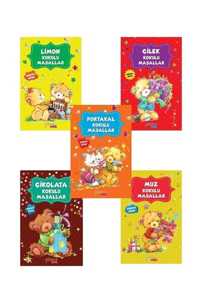 Yakamoz Yayınları Kokulu Masallar Yeni Kapak 5 Li Set | Limon,çikolata,muz, Ç...