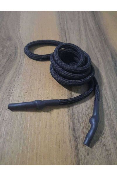 İMREN AKSESUAR Μαύρο κορδόνι με δαντέλα - 1 τεμάχιο 125 cm, ειδική μύτη Ko4018