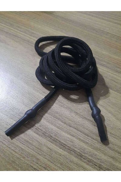 İMREN AKSESUAR Μαύρο κορδόνι με δαντέλα - 1 τεμάχιο 125 cm, ειδική μύτη Ko4018