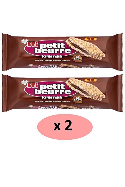 Eti Petibör Kakaolu Fındıklı Kremalı Bisküvi 270 Gr 2 paket