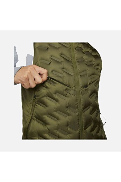 Nike Therma-Fit ADV Repel Down-Fill Running Full-Zip Erkek yeşil spor Yelek dd5695