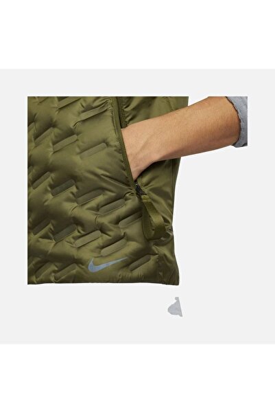 Nike Therma-Fit ADV Repel Down-Fill Running Full-Zip Erkek yeşil spor Yelek dd5695