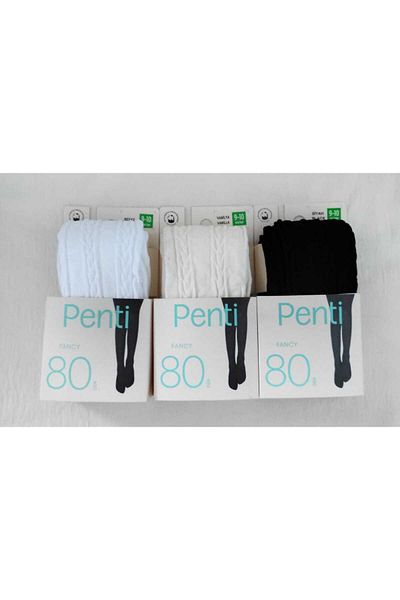 Penti Комплект от 3 чорапогащи за момичета, 80 Den
