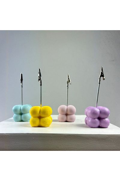 oasis decoration Bubble Note Holder Set of 4 ( Mint - Pink - Yellow - Lilac)