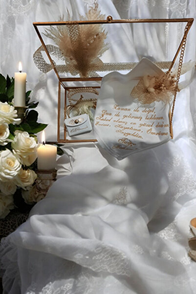 dehaberk Söz Mendili, Damat Mendili, Cam Fanus Sunumlu Söz Mendili