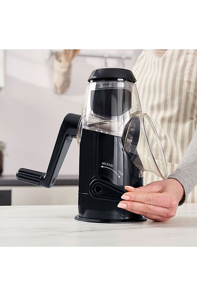 AROW Black Crusher Slicer and Grinder Grater - Manual Food Processor
