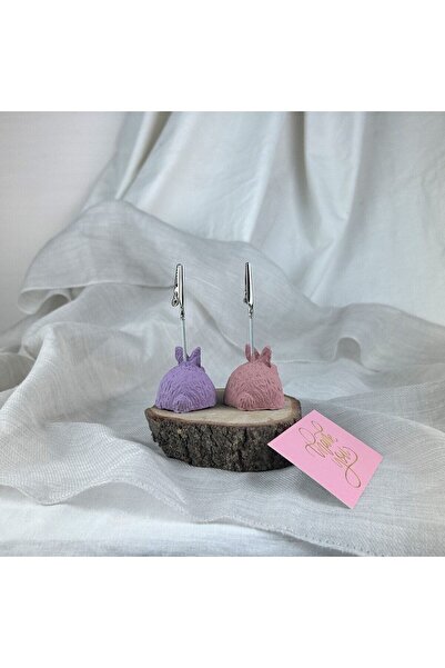 oasis decoration Antik Pembe - Mor Tavşan 2'li Not Tutucu Set, Fotoğraf Tutucu