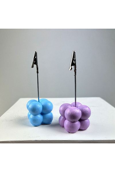 oasis decoration Bubble Note Holder Set of 2 (Light Blue - Lilac)