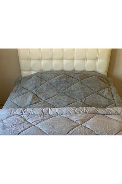 GENÇEV HOME COLLECTİONS Welsoft Gray Single Quilt - 155x215 Cm