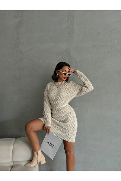 Nosia Casual Knitwear Tunic - Cross Knitted