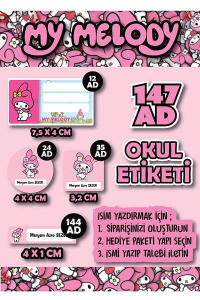 cakaybu My Melody Notebook - ملصق مجموعة الملصقات