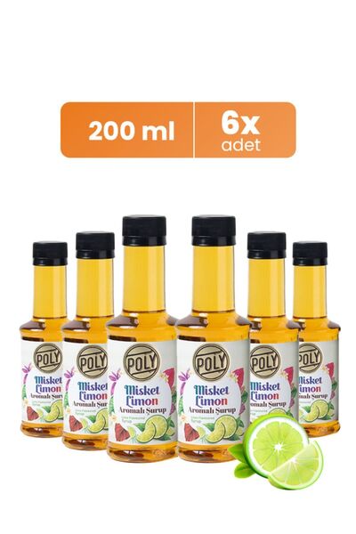 Addis Ababa Coffee 6'lı Misket Limon Aromalı Kahve Şurubu (6X200 ML.)
