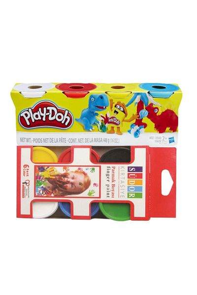 Südor Play-doh Play Dough, 6-Pack Finger Paint