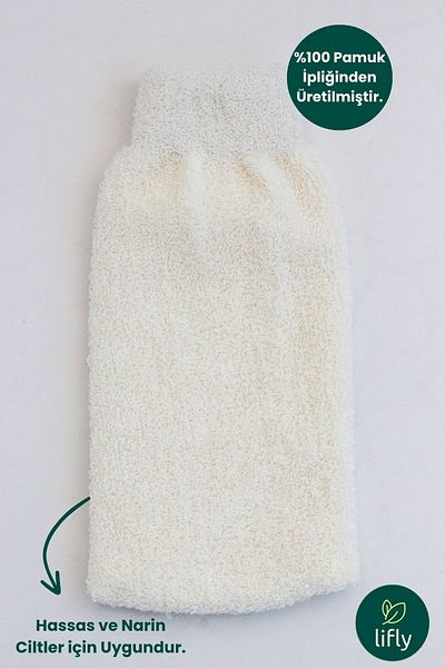 lifly 100% Natural Cotton Baby Bath Gloves and Baby Bath Sponge Baby Bath Washcloth Set