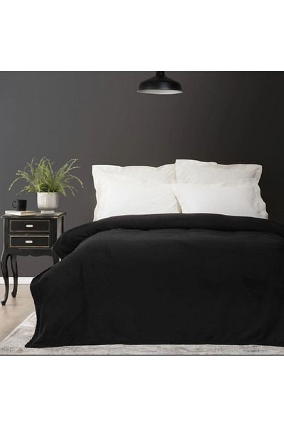 Sesli Black Luxury Plush Blanket - Double, 200X230