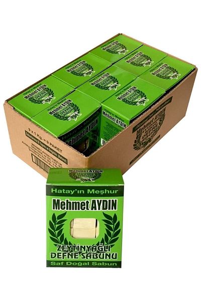 Mehmet Aydın Olive Oil Laurel Soap (Green) 950 g X 8 Pack