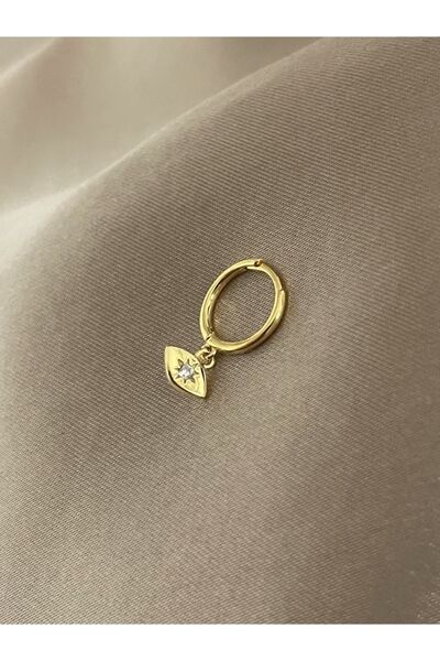 denizden silver Tekli Mini Gümüş Halka Küpe -1 Adet