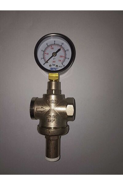 KALDE Basınç Düşürücü Regülatörü 3/4 Rekorsuz Manometreli Teflon Bant Hediyeli