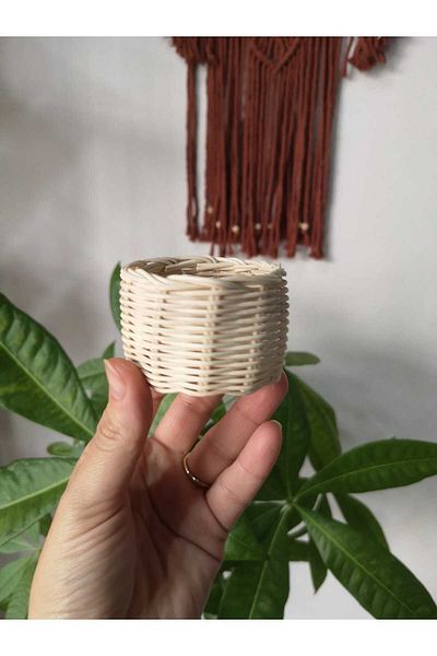 His Art Workshop Rattan Bamboo Tiny Basket