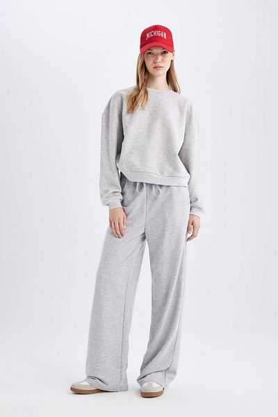 DeFacto DFC - Pantaloni de trening lungi cu picioare late - Potrivire dreaptă