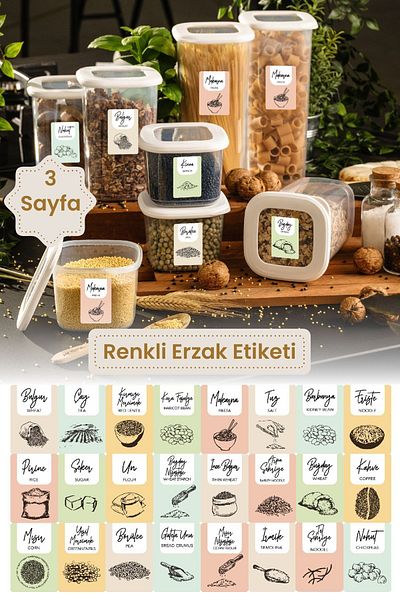 Vienev 3 Colorful Food Labels