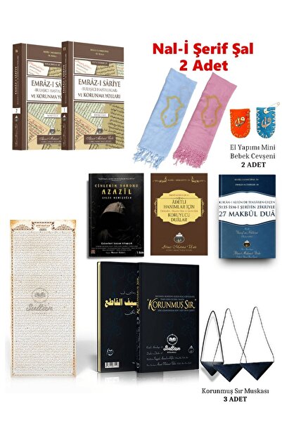 Cübbeli Ahmet Hoca Yayıncılık Korunmuş Sır Seti 6 kitap 3 Muska 1 muska Levha...