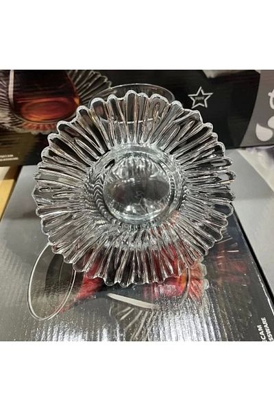 Paşabahçe 10531 Aurora Waterfall Tea Plate - 6 Pieces (12 CM)