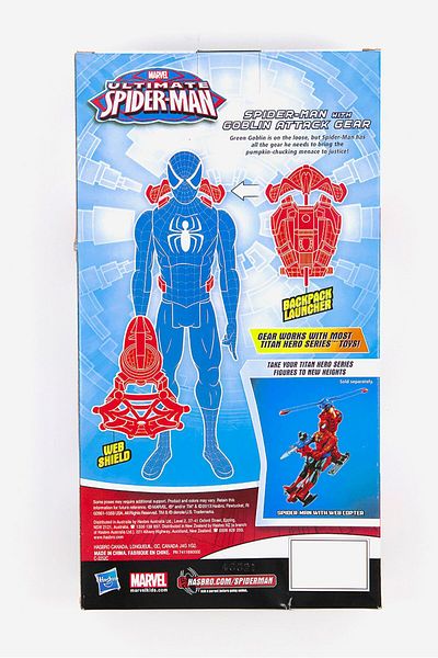 Hasbro Spider,Man Series with Goblin Attack Gear, Red and Black
