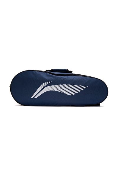 Li-Ning Hot Shot Double Zipper Polyester Badminton Kit Bag (Navy, Silver)