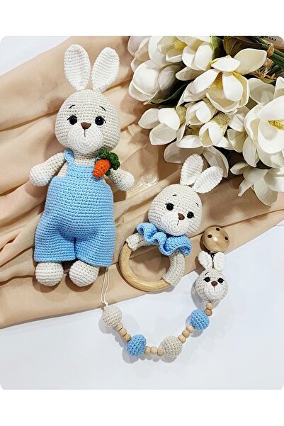 Damla Amigurumi Havluçlu Tavsan 3lü Set