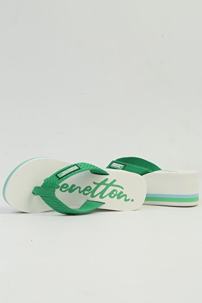 Benetton ® | İTHAL Kadın Yesil BeyazTerlik  BNI-10218