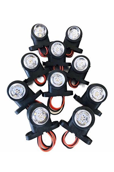 Genel Markalar 10'lu Paket Mini Takoz Kırmızı Beyaz Mini Takoz Lamba 12-24 Vo...