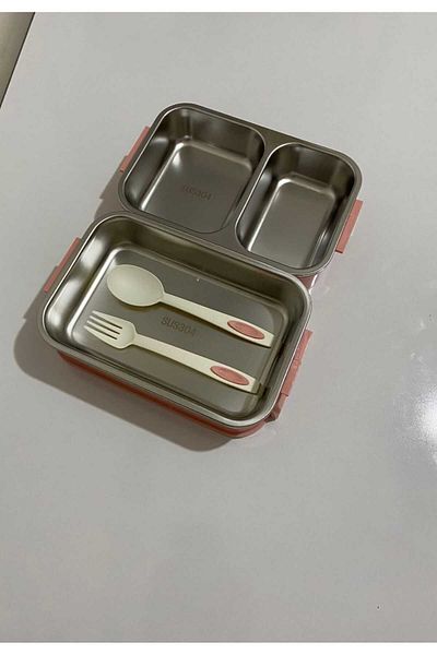 Tantitoni 1.65L sTainLess steeL Food Carrying ConTainer - 018-01-2**2 Layers and 3 Compartments