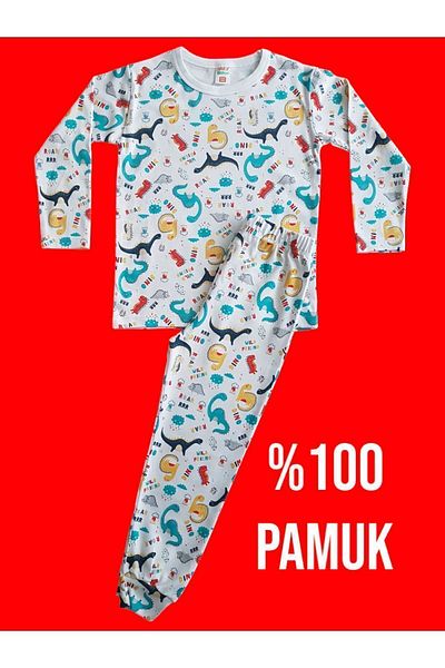 Çamaşır Bahçesi Long Sleeve Patterned Children's Pajama Set #printedchildrenpijamasuit #laundrygarden #longsleevepijamasuit