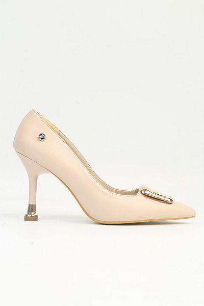 Pierre Cardin PC-54030 Κρεμ γυναικεία παπούτσια με τακούνι