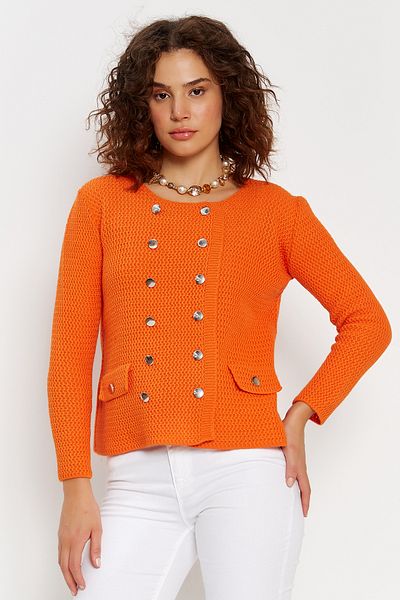 Hopoi Cardigan de damă cu nasturi metalici