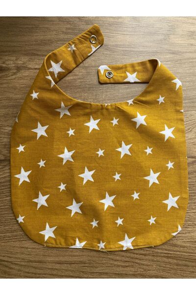 öyküsh collection سترة طعام بلون الخردل منقوشة على شكل نجمة