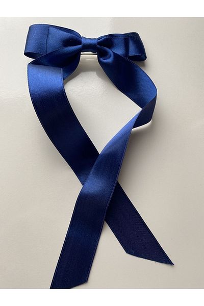 öyküsh collection NAVY BLUE SATIN RIBBON BUCKLE / BOW BUCKLE LOHUSA BUCKLE