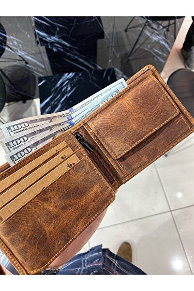 Fil Deri Справжня шкіра, монетниця, спеціальні відділення, чоловічий гаманець, колір горіх, 2016