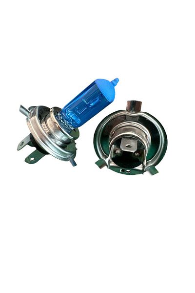 gcstore 12V H4 100/90 P43T Blue White Light Halogen Bulb - 2 Pieces