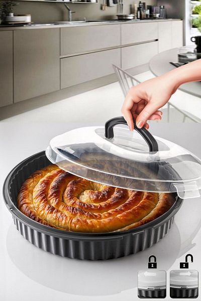 Kitchen Life حاوية حمل معجنات الكيك، صندوق تخزين متعدد الأغراض - 3800 مل - حاوية تخزين