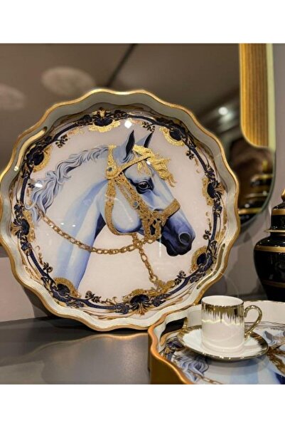 ROY KING Royking Horse 2 li Yuvarlak Tepsi 39x4-34x4 cm FX 021