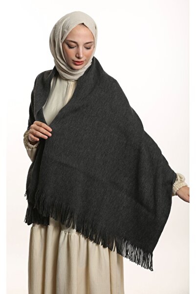 eslem butik Double Sided Plain Winter Shoulder Shawl