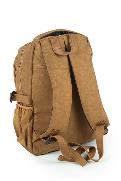 İMAKS 571 Crinkle / Clinkir Водоустойчива лека многокомпонентна училищна, спортна раница със среден размер, кафява 3D