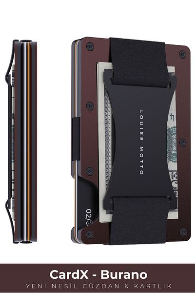 Louise Motto Cardx Burano Strap Νέας γενιάς Μινιμαλιστικό Πορτοφόλι και Θήκη Κάρτας - Premium Υλικό, με Προστασία RFID (ΚΑΦΕ)