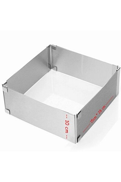 Pastafarms كعكة إسفنجية مربعة قابلة للتعديل مقاس 8 سم - قالب ستانلس