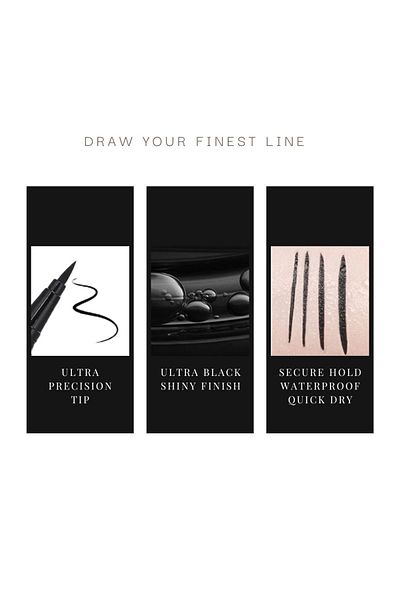 EDA LUXURY BEAUTY Black Ultra Thin Eyeliner and False Eyelashes - Waterproof Vegan Lash Glue