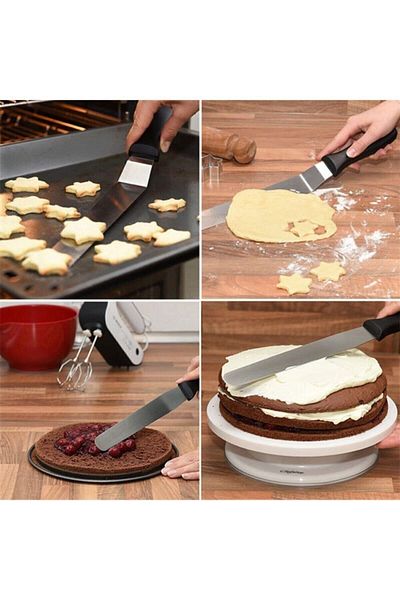 Bahar Dükkanı Oval Tip Oblique Cake Plating Spatula 20 Cm