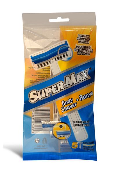SÜPERMAX Bath Razor Body Razor 5 Pack 200 Bag = 1,000 Pieces