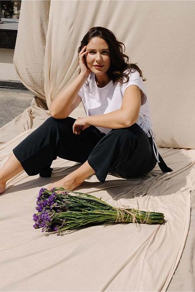 LUOKK Daria Side Gathered Large Size T-Shirt White
